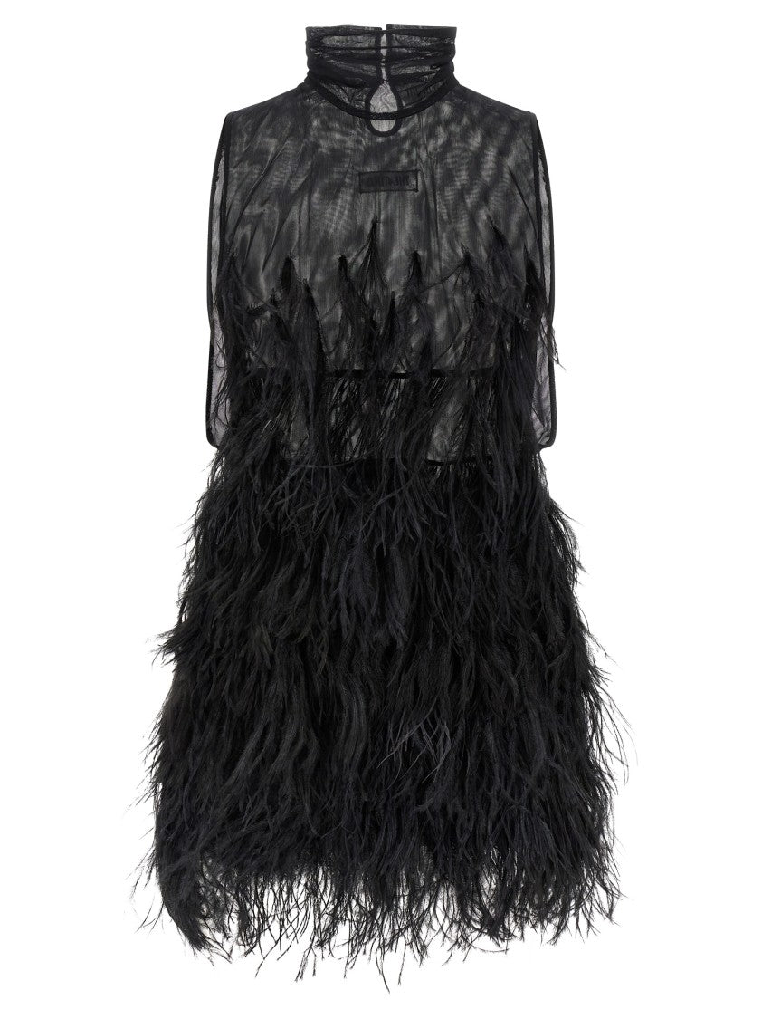 The Attico Ostrich Feather Dress
