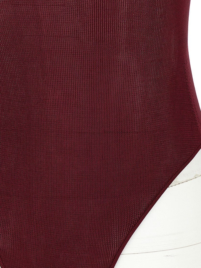 Self-Portrait Viscose Knit Bodysuit
