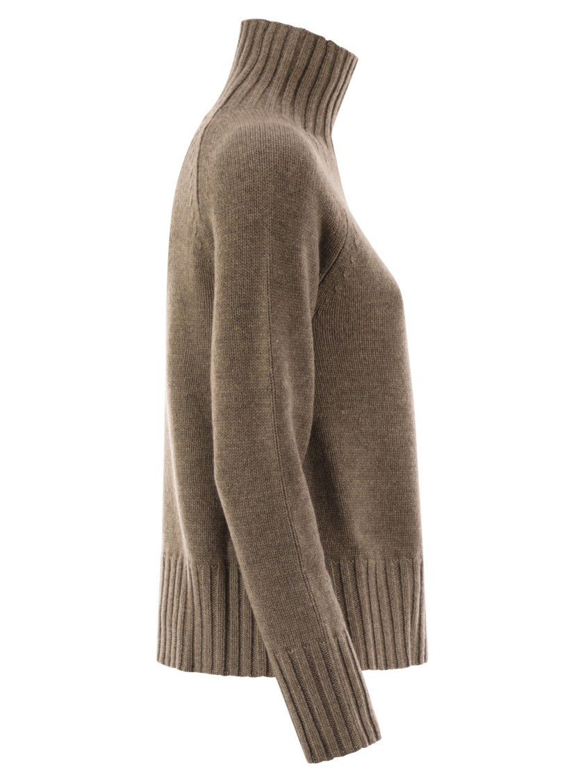 Max Mara Turtleneck In Wool And Cashmere Yarn