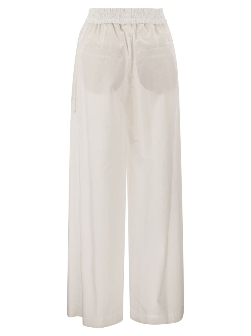 Brunello Cucinelli Relaxed Light Cotton Trousers