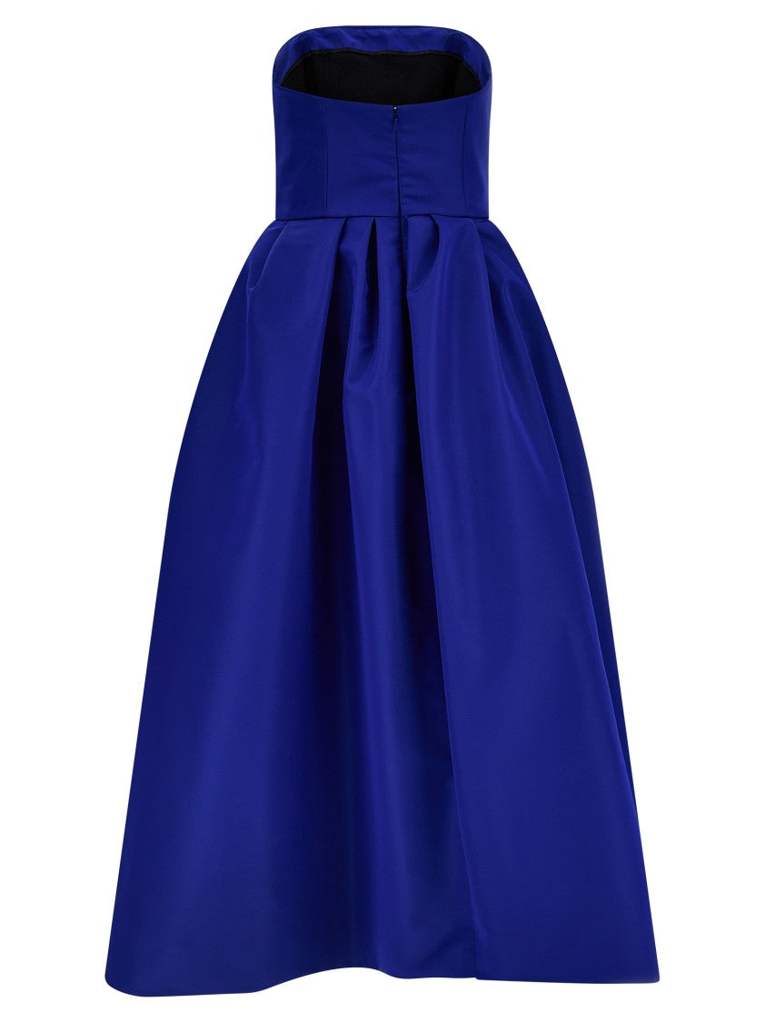 Carolina Herrera Off-The-Shoulder Silk Faille Midi Dress