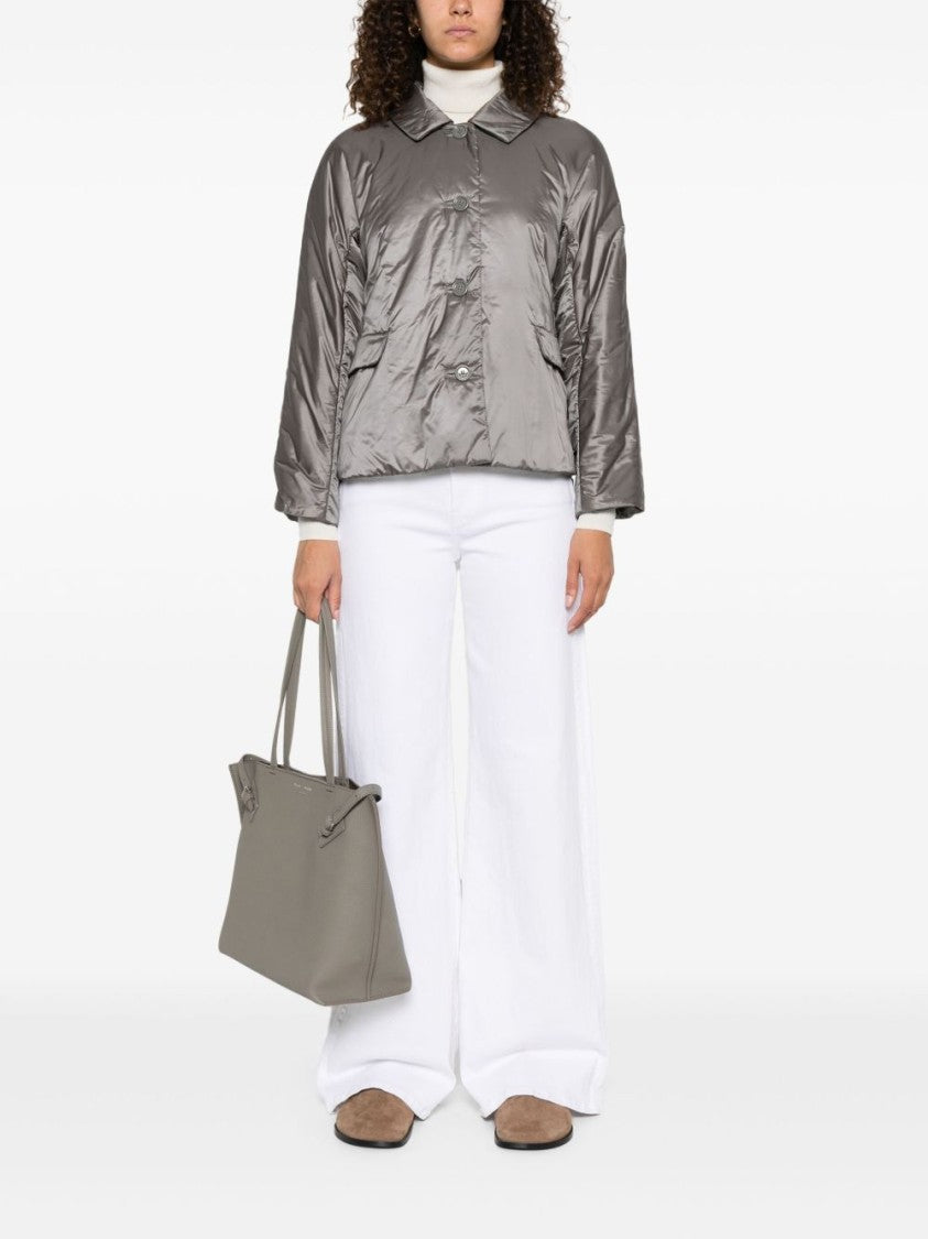 Max Mara Boxy Anthracite Grey Coat With Classic Collar