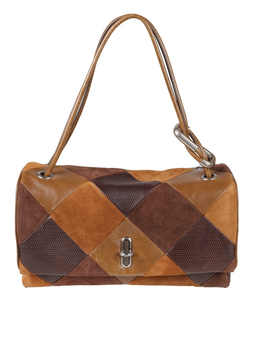 Marc Jacobs Patchwork Handbag With Flap Closure And Silver-Tone Clasp