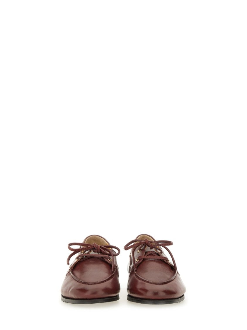 Bally Moccasin Plume With Polished Leather Upper And Decorative Bow