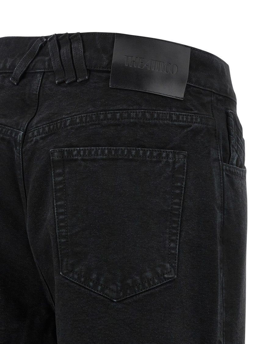 The Attico Garment-Dyed Cotton Denim Jeans