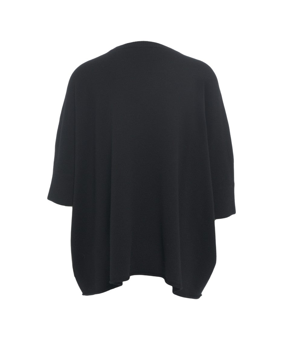 Mvm Oversized Knit Sweater With Asymmetric Hem