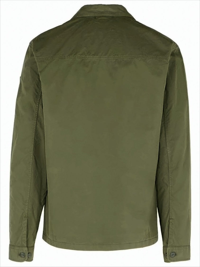 C.P. Company Boxy Cropped Long-Sleeve Shirt With Flap Pockets