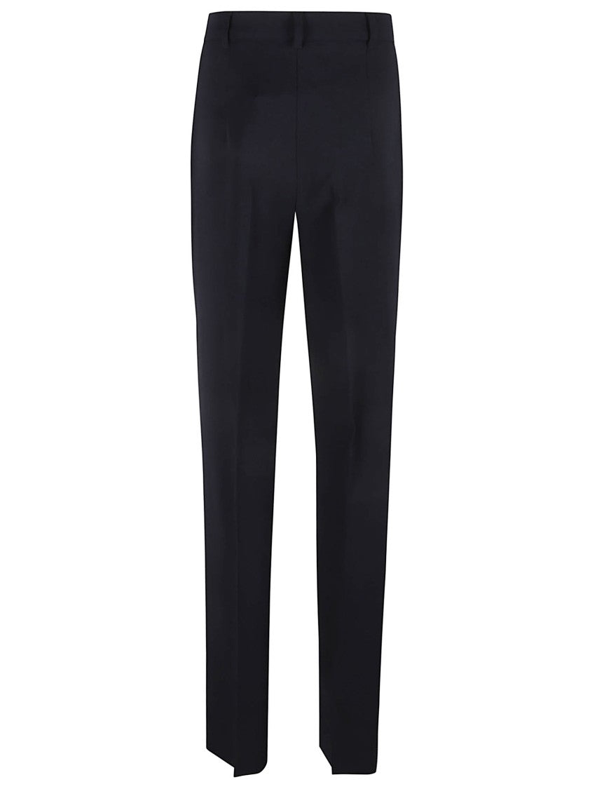 Max Mara Tailored Blue Trousers With Smooth Finish