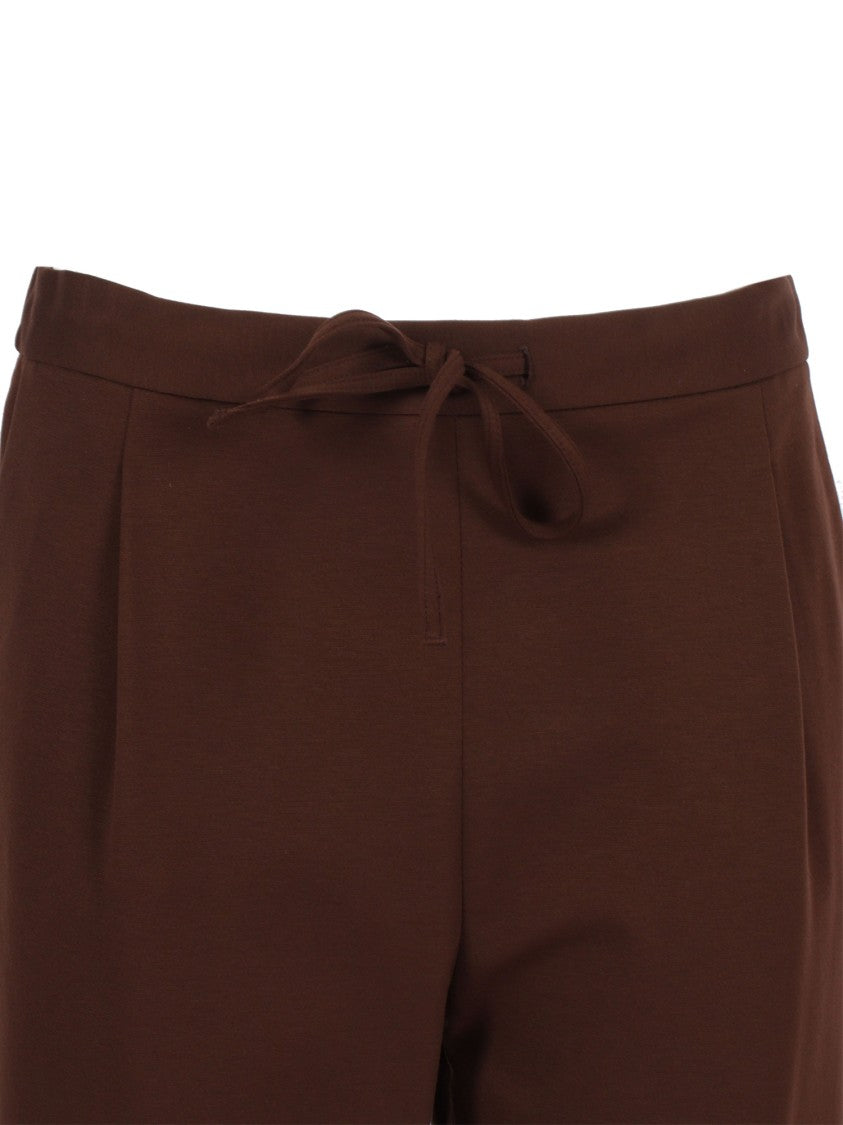 Fabiana Filippi Ebano Jersey Punto Milano Pleated Jogging Trousers