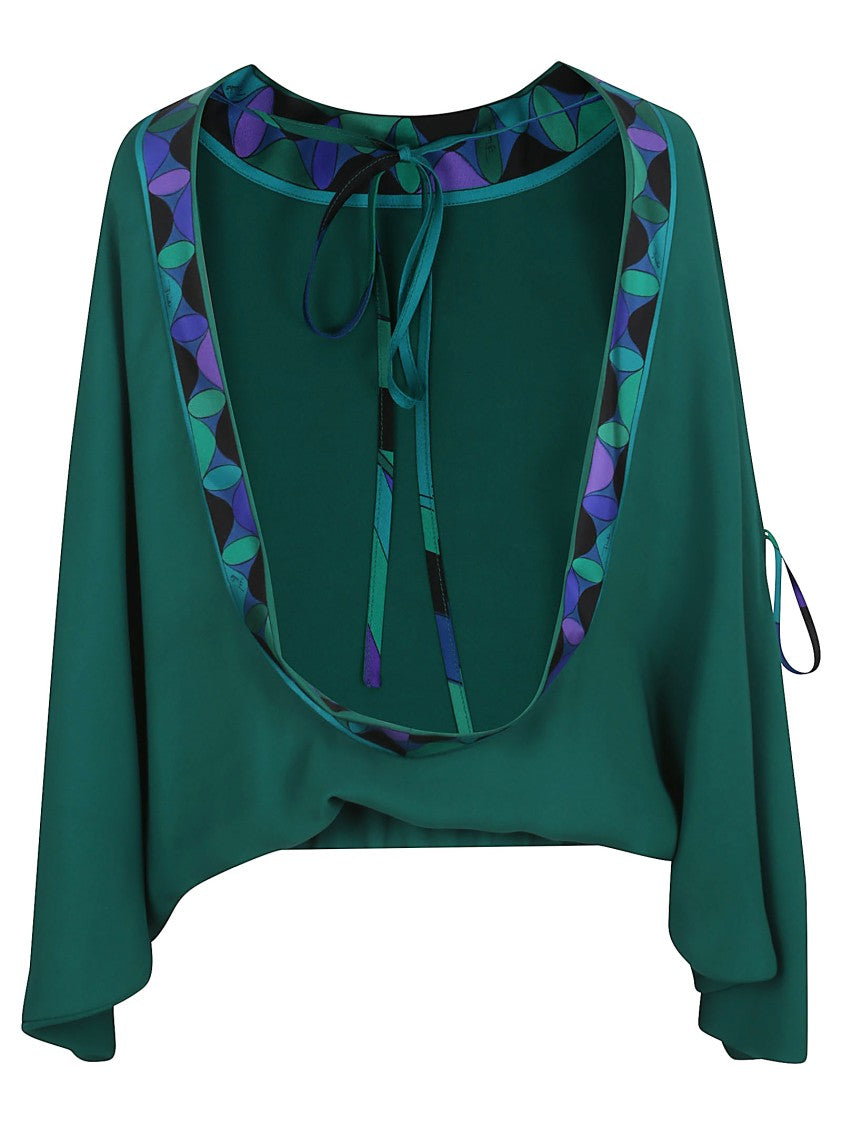 Emilio Pucci Green Viscose And Silk Emilio Pucci Shirt