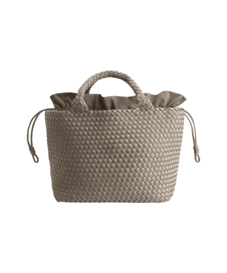 Marrea Woven Grey Neoprene Tote With Spacious Design