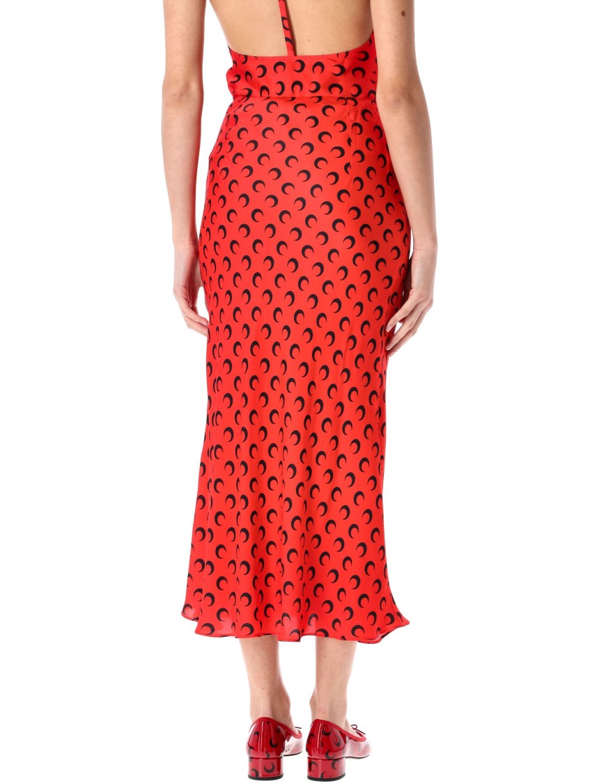 Marine Serre Satin Midi Skirt