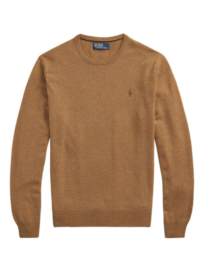 Polo Ralph Lauren Crew Neck Brown Wool Sweater