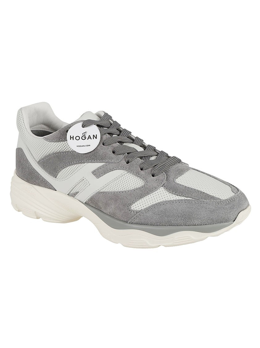 Hogan Grey Sneakers With Suede
