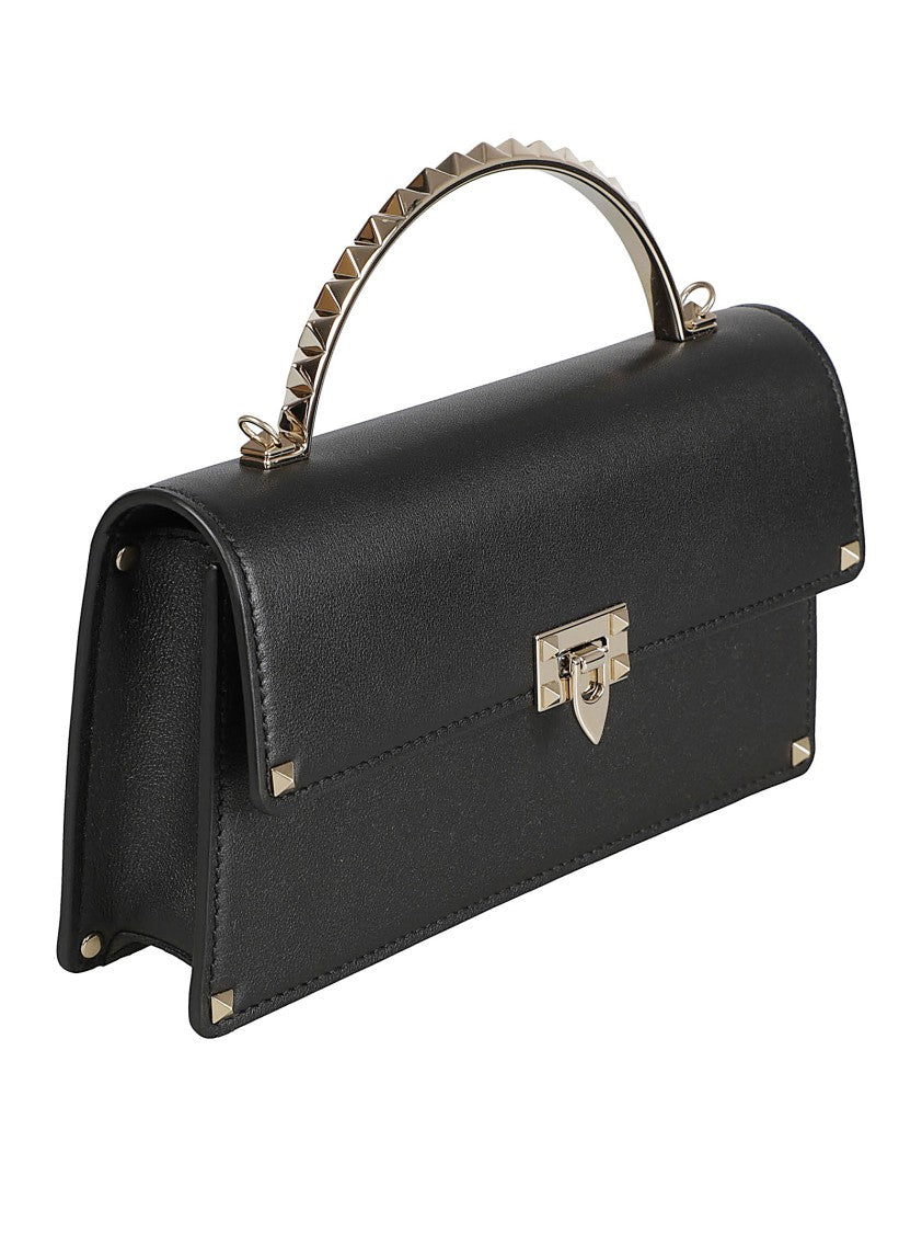 Valentino Garavani Foldover Top Clasp Bag With Signature Rockstud Detailing