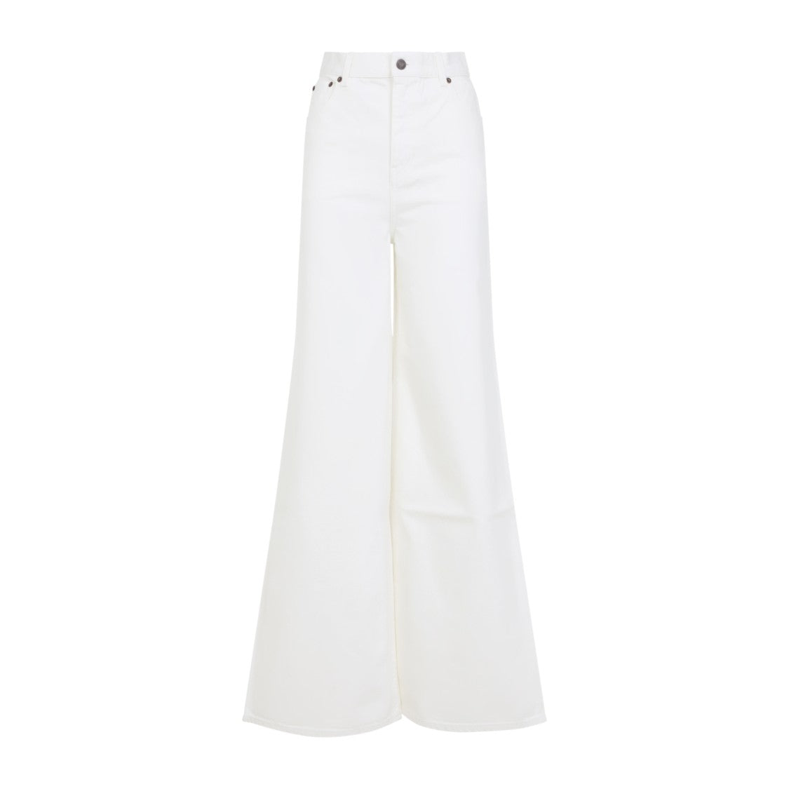 Chloé High-Waisted Wide-Leg Denim With Design