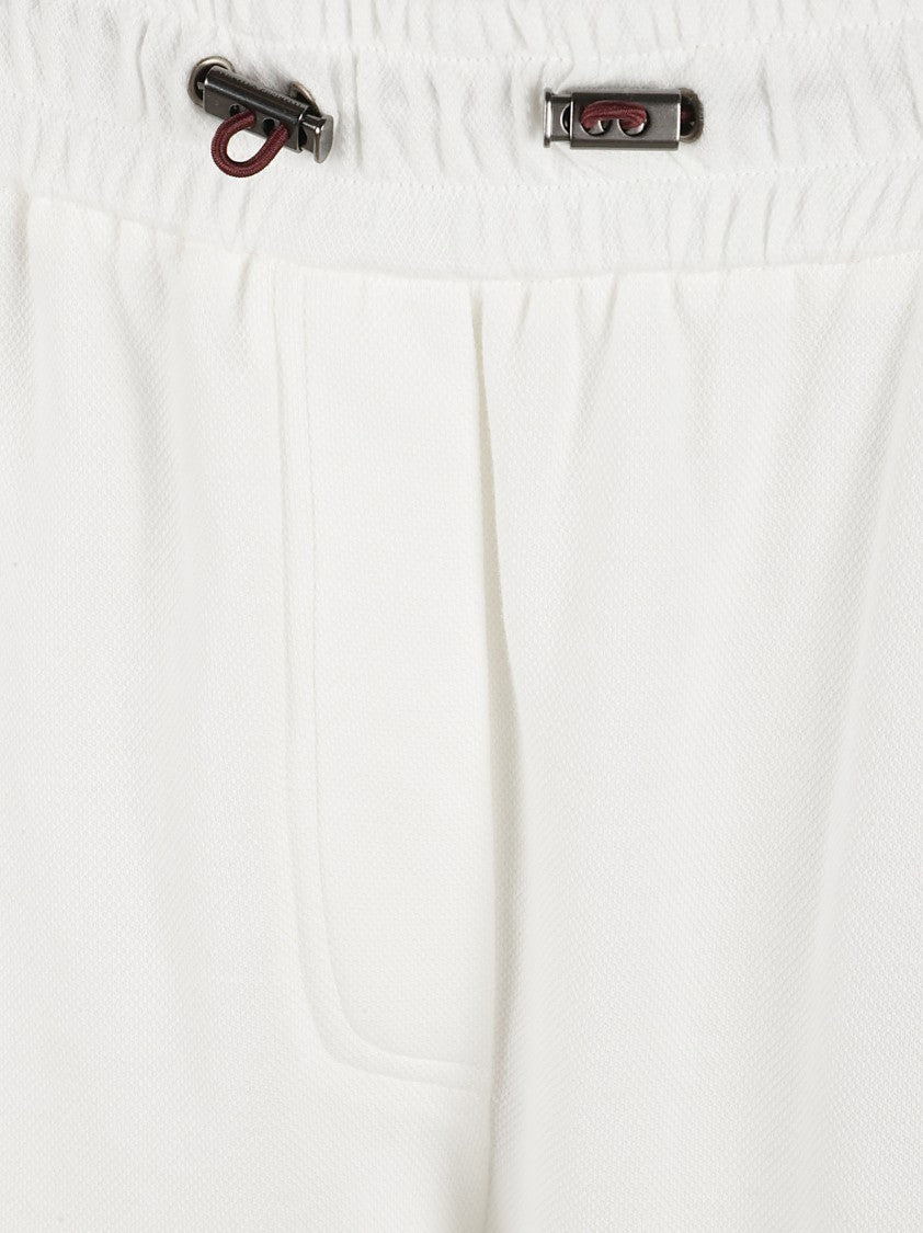 Brunello Cucinelli Straight-Leg Trousers With White Drawstring Waistband