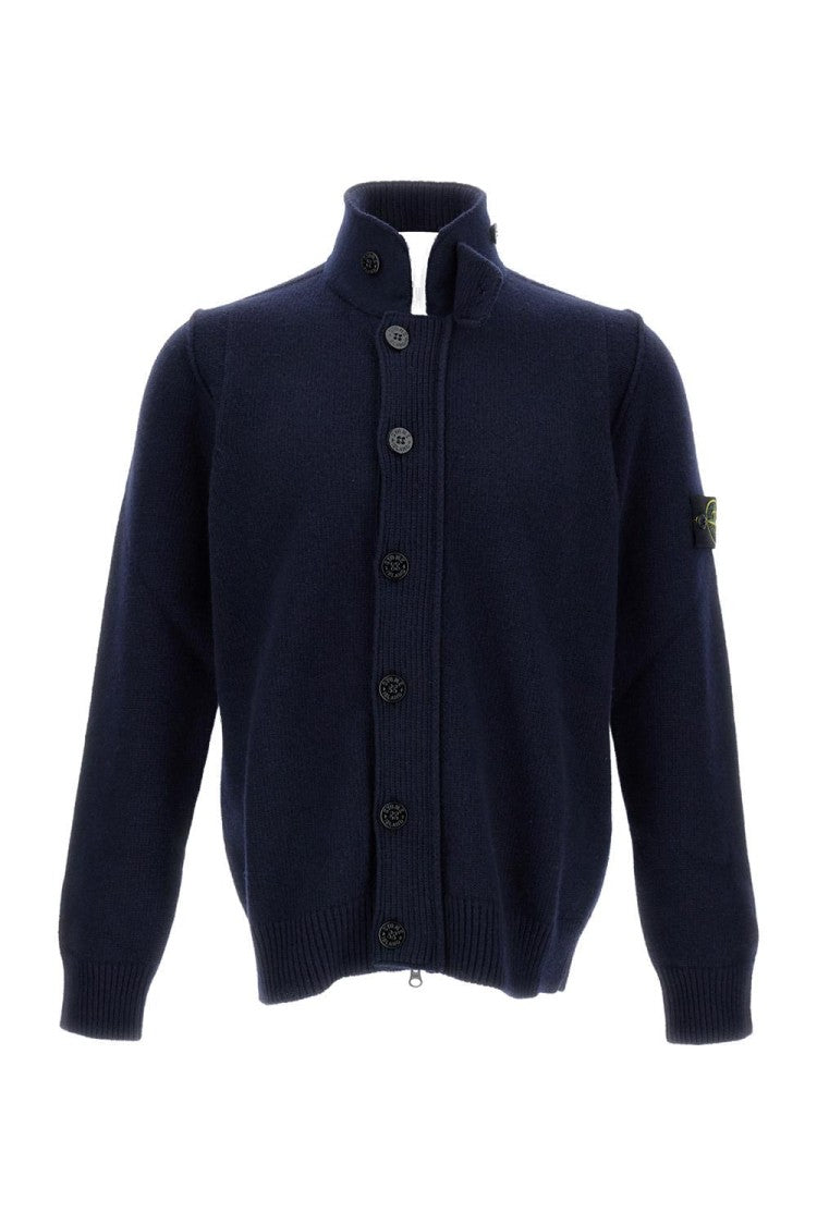 Stone Island Wool Blend Cardigan With Full Zip