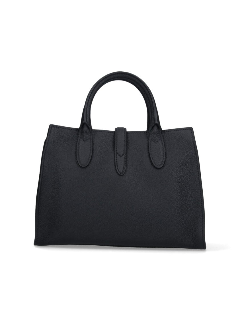 Gucci Black Pebbled Leather Medium Tote Bag