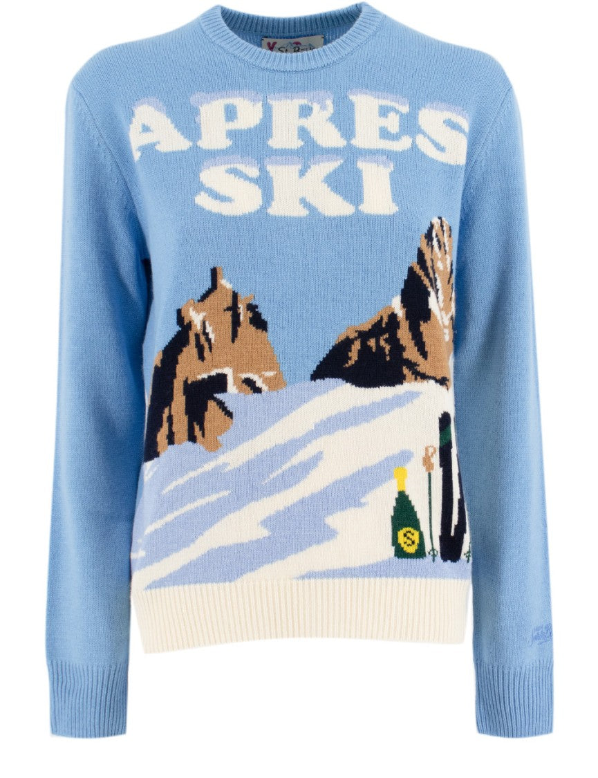 Mc2 Saint Barth Winter Motif Knit Sweater In Cashmere Blend
