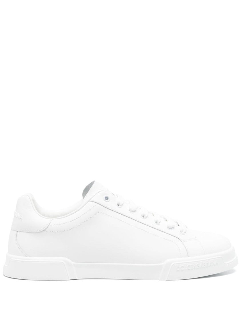 Dolce & Gabbana Calfskin Sneakers And Logo Patch
