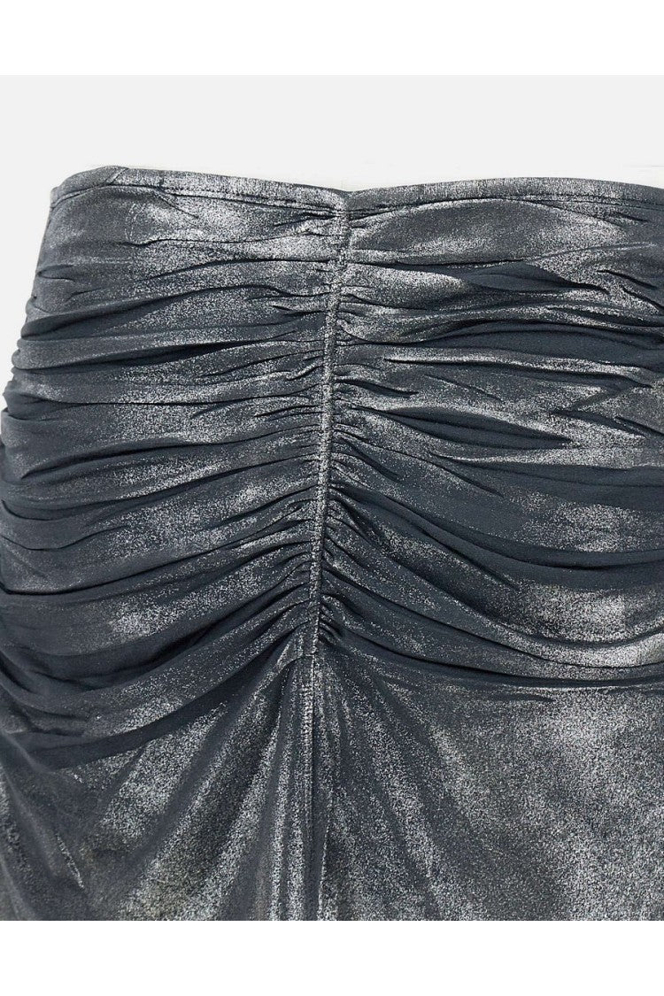 Diesel Gathered Multicolor Skirt With Soft Shine