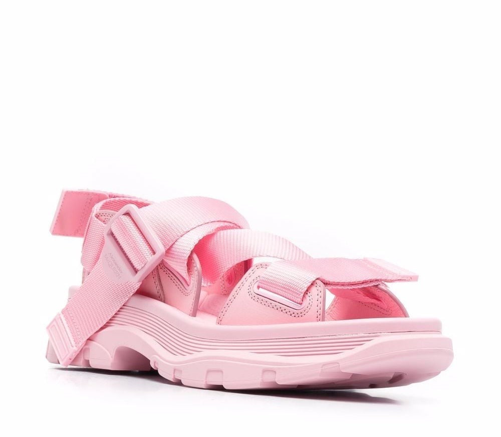 Alexander Mcqueen Tread Sandals With Adjustable Straps