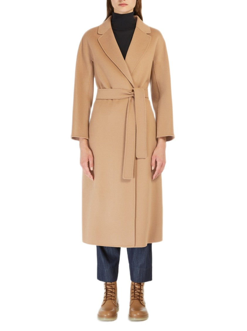 Max Mara Midi-Length Wool Coat With Notch Lapel