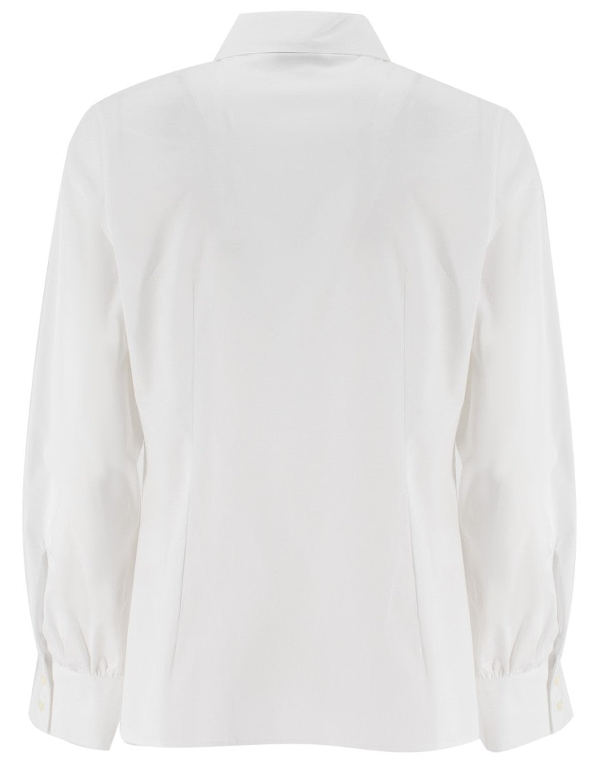 Le Tricot Perugia Long Sleeve Shirt With Hidden Button Closure