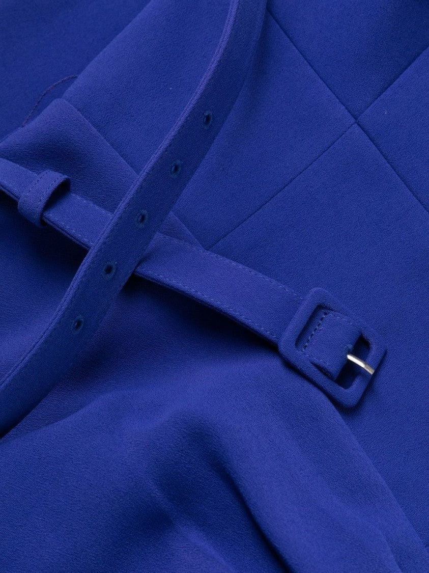 Self-Portrait Cobalt Crepe Midi Dress