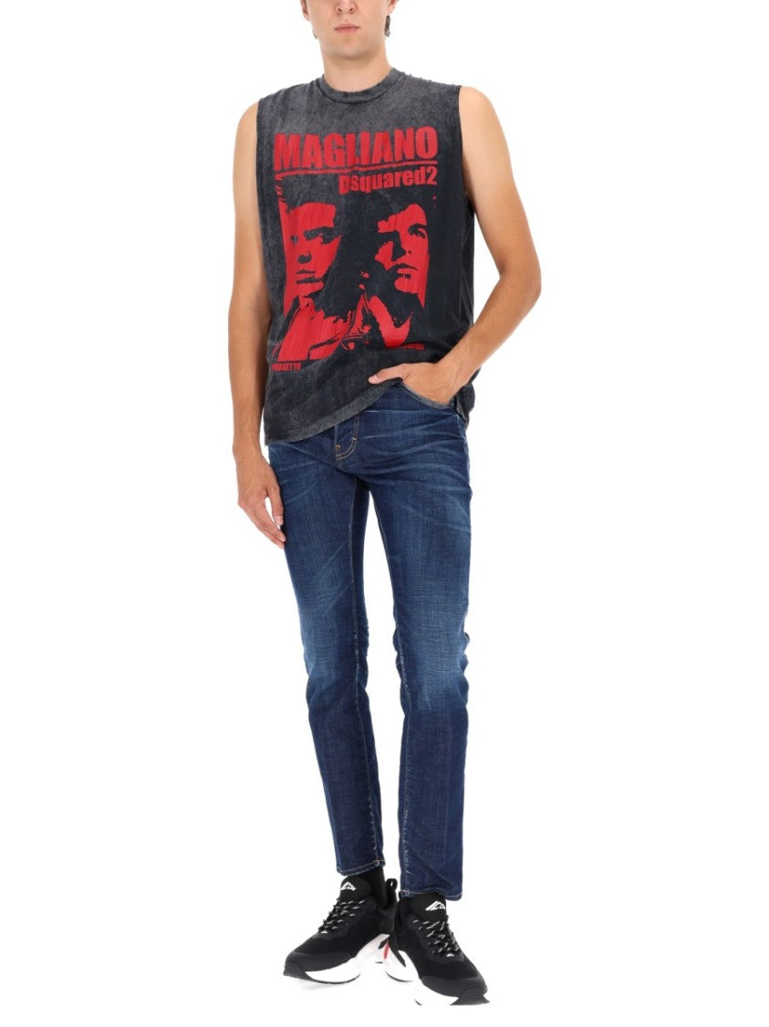 Dsquared2 Sleeveless Grey T-Shirt
