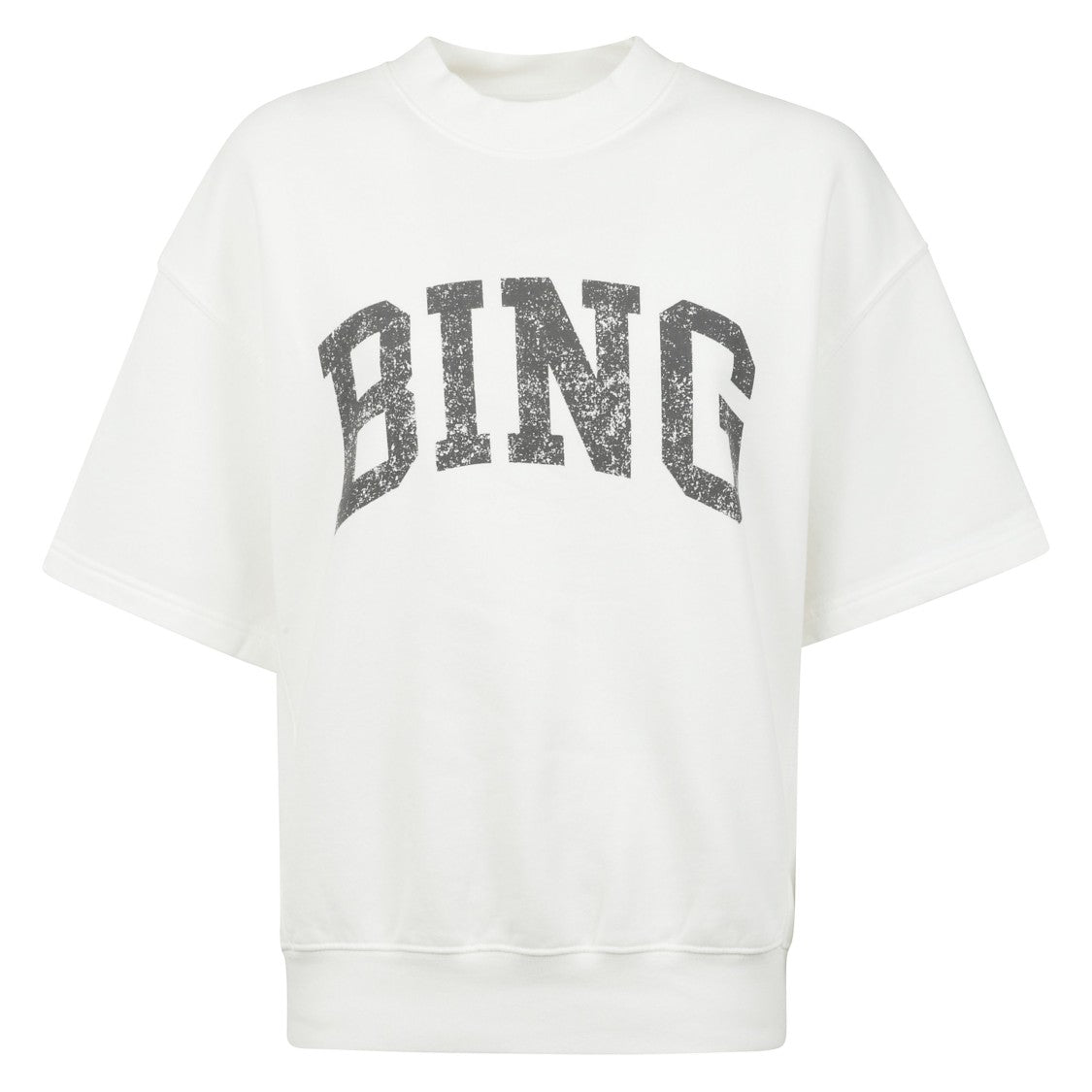 Anine Bing Short-Sleeve Pullover In Soft French Terry