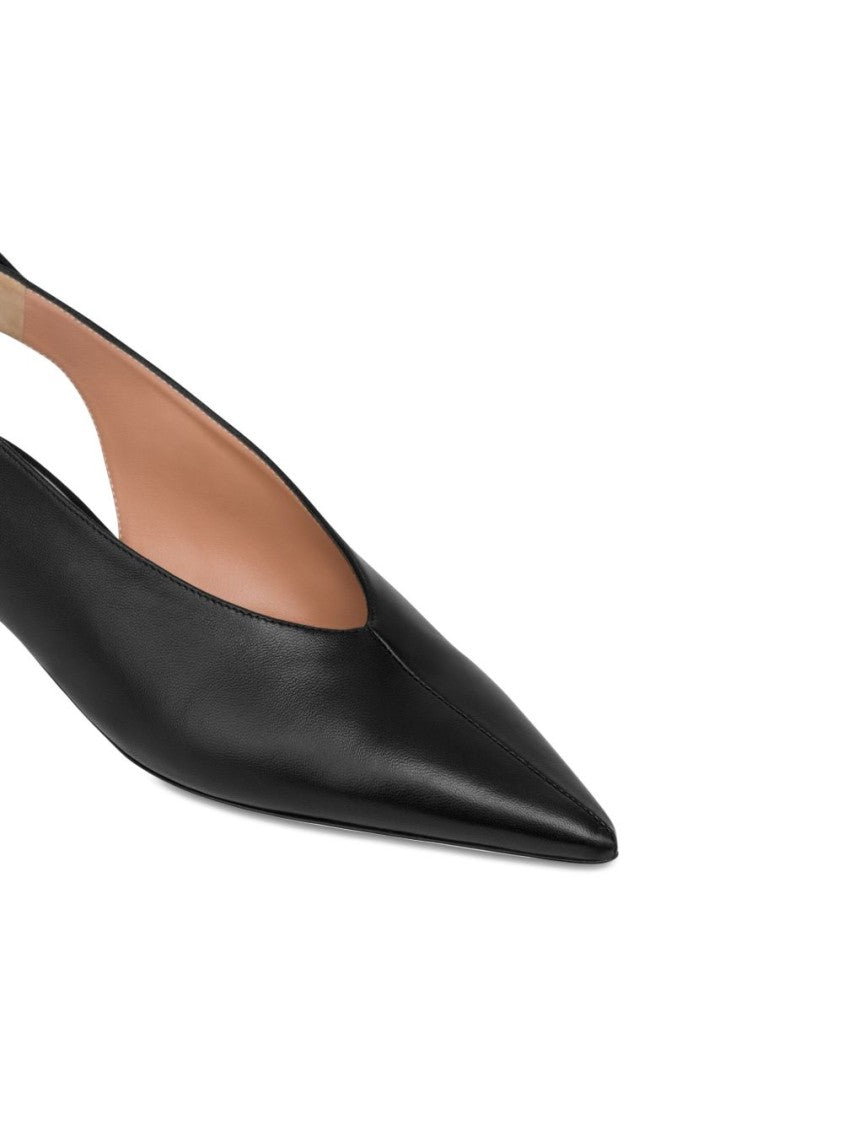 Alberta Ferretti Pointed Toe Slingback Pumps With Bow Detail