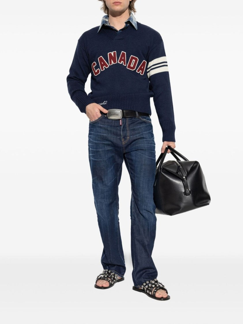Dsquared2 Indigo Denim Jeans With Classic Five-Pocket Design