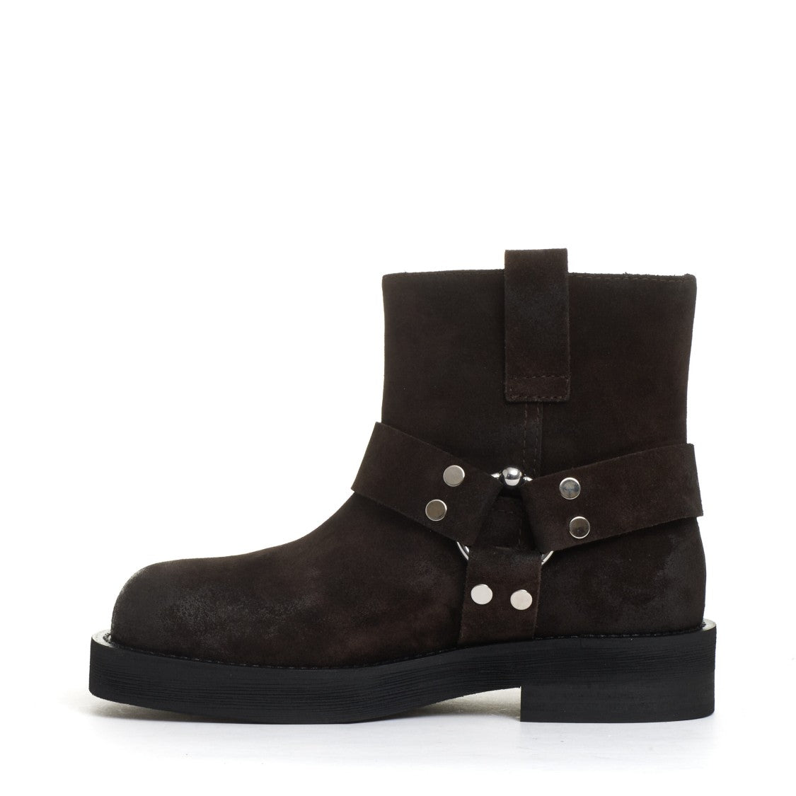 3Juin Short Dark Brown Biker Boots With Rugged Appeal