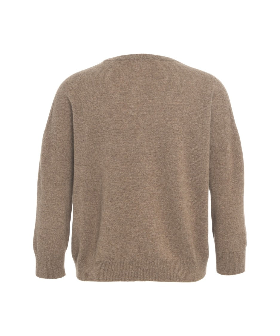 Mvm Cashmere Sweater With Classic Round Neckline