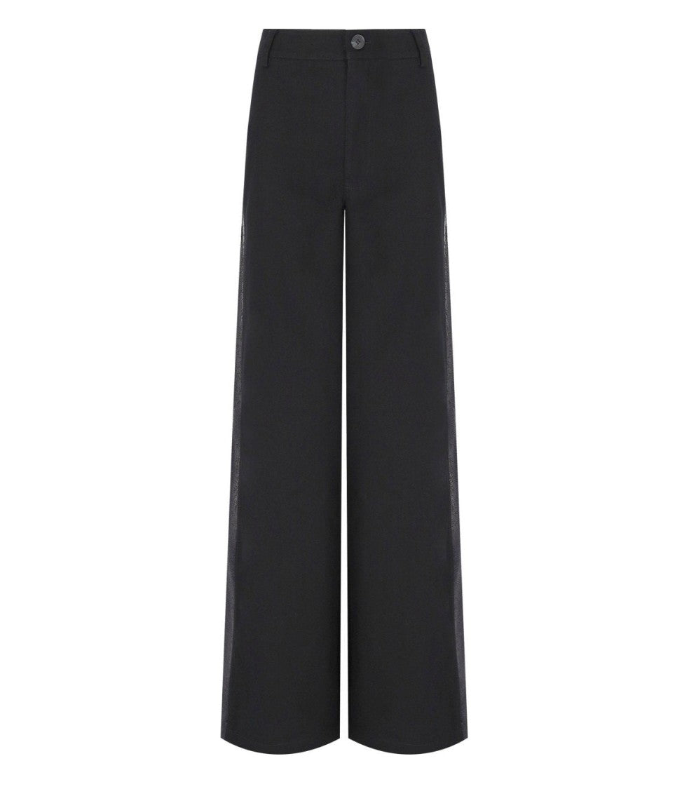 Essentiel Antwerp Gorror Black Wide Leg Pants