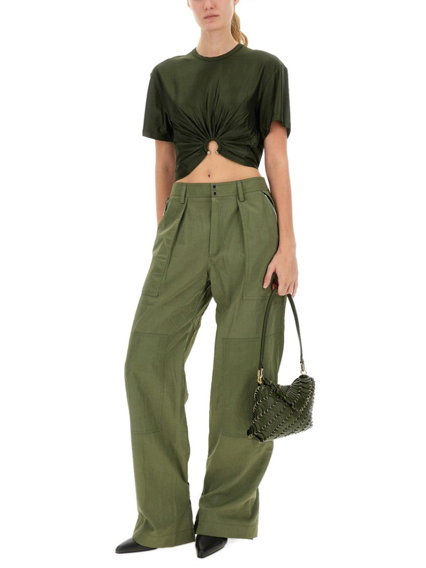 Rabanne Relaxed Wide-Leg Cargo Pants With High Waist And Practical Pockets