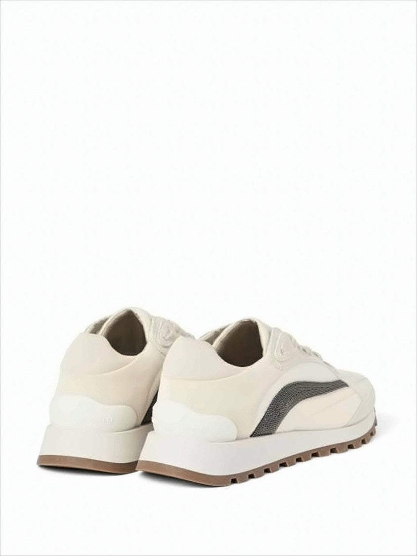 Brunello Cucinelli Suede And Fabric Sneakers