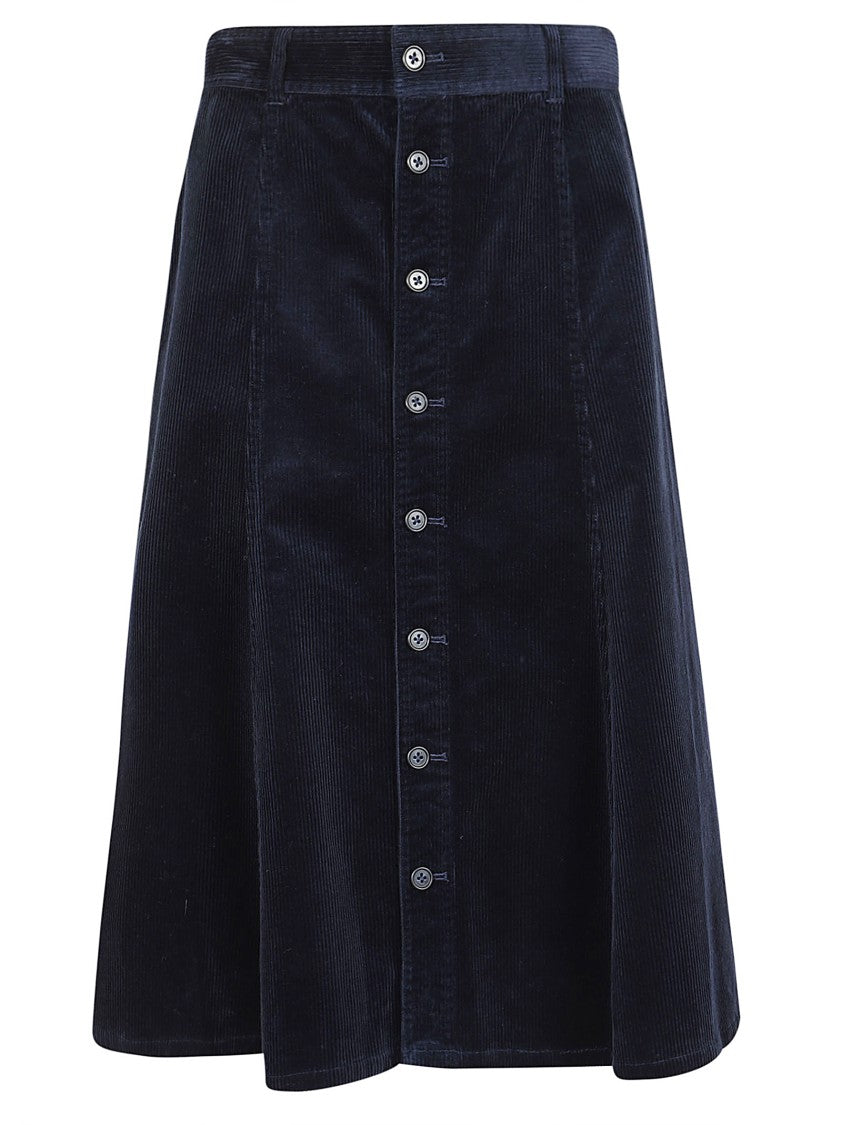 Polo Ralph Lauren A-Line Cotton Skirt With Button-Down Front