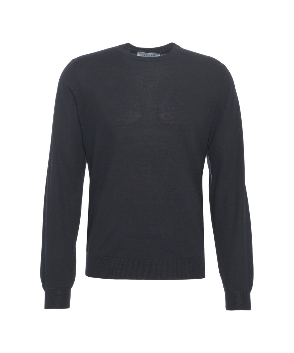 Gender Classic Slim-Fit Knit Sweater With Round Neckline