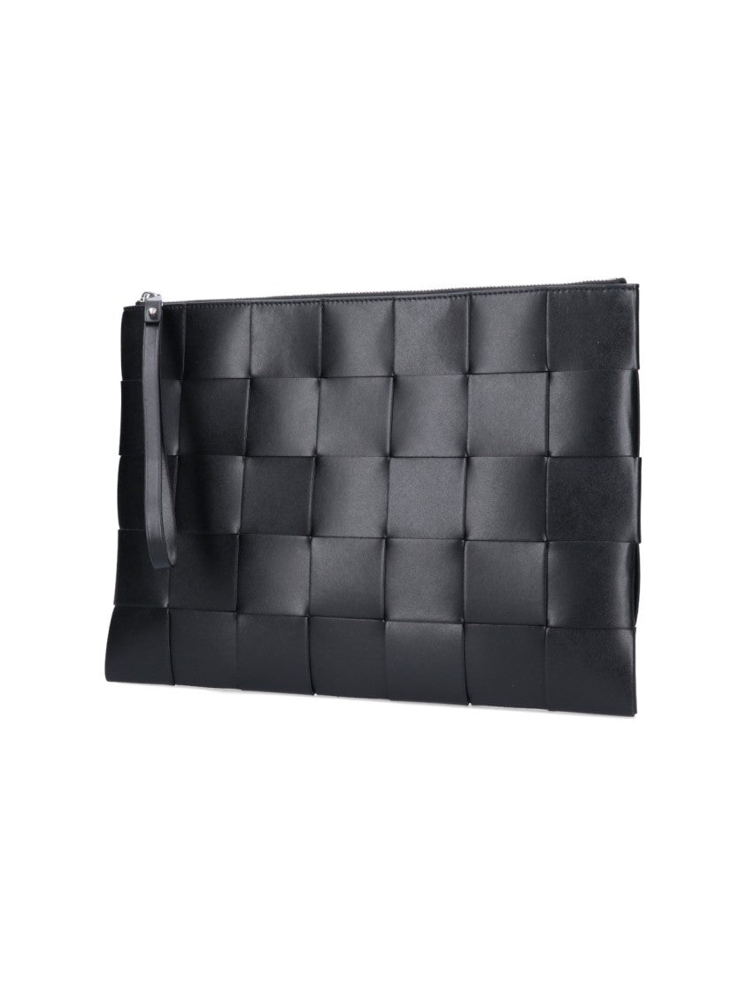 Bottega Veneta Large Intrecciato Leather Clutch With Removable Zipper Pull