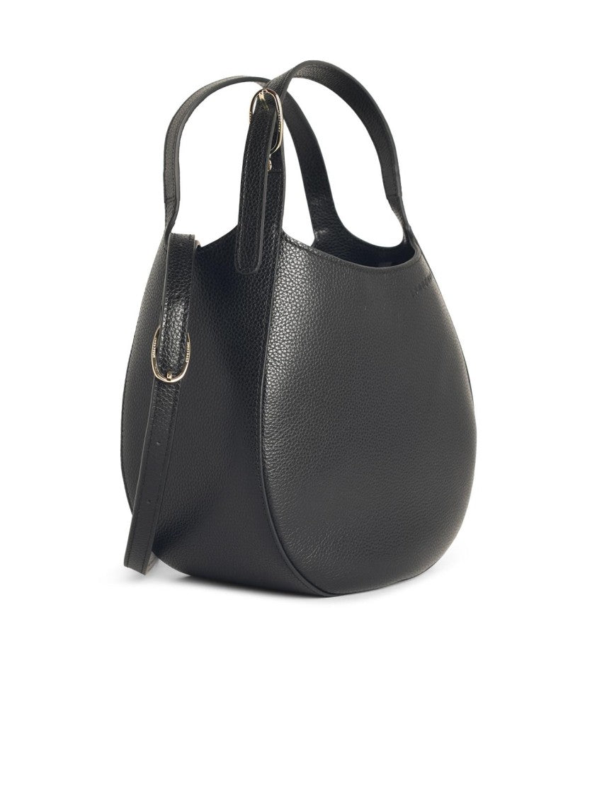 Longchamp 'Le Foulonné' S Black Leather Bag