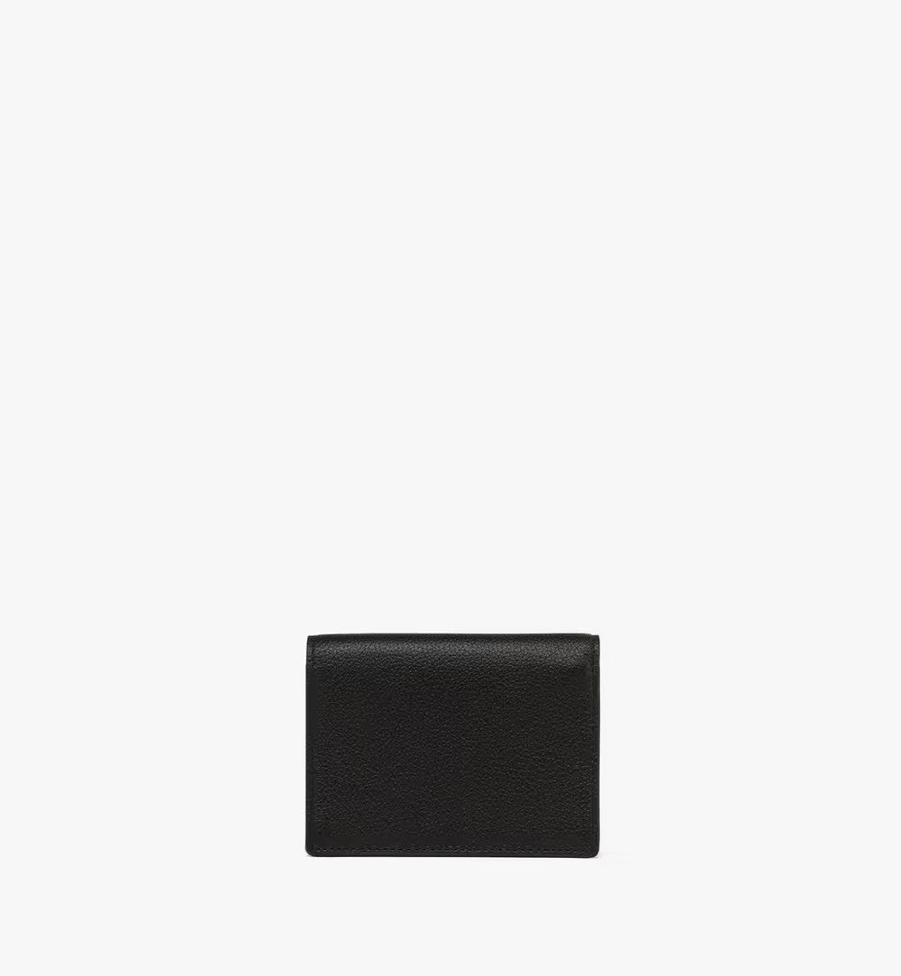 Mcm Embossed Leather Wallet With Laurel Wreath Detail