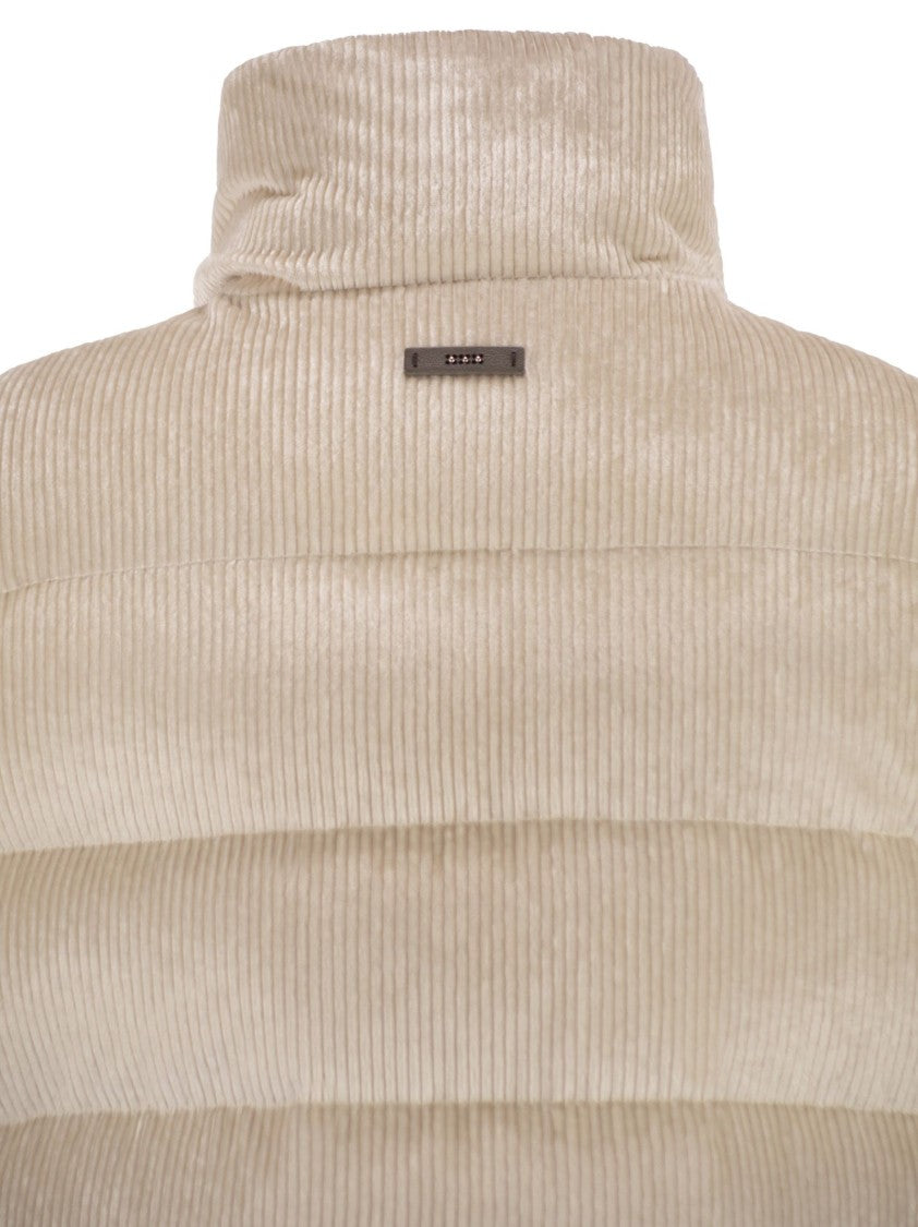 Peserico Down And Viscose Velvet Waistcoat