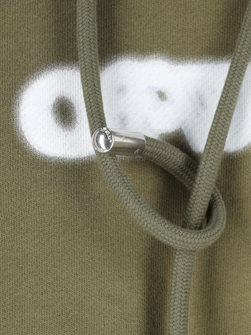 Off-White "Spray Arrow" Hoodie – Green