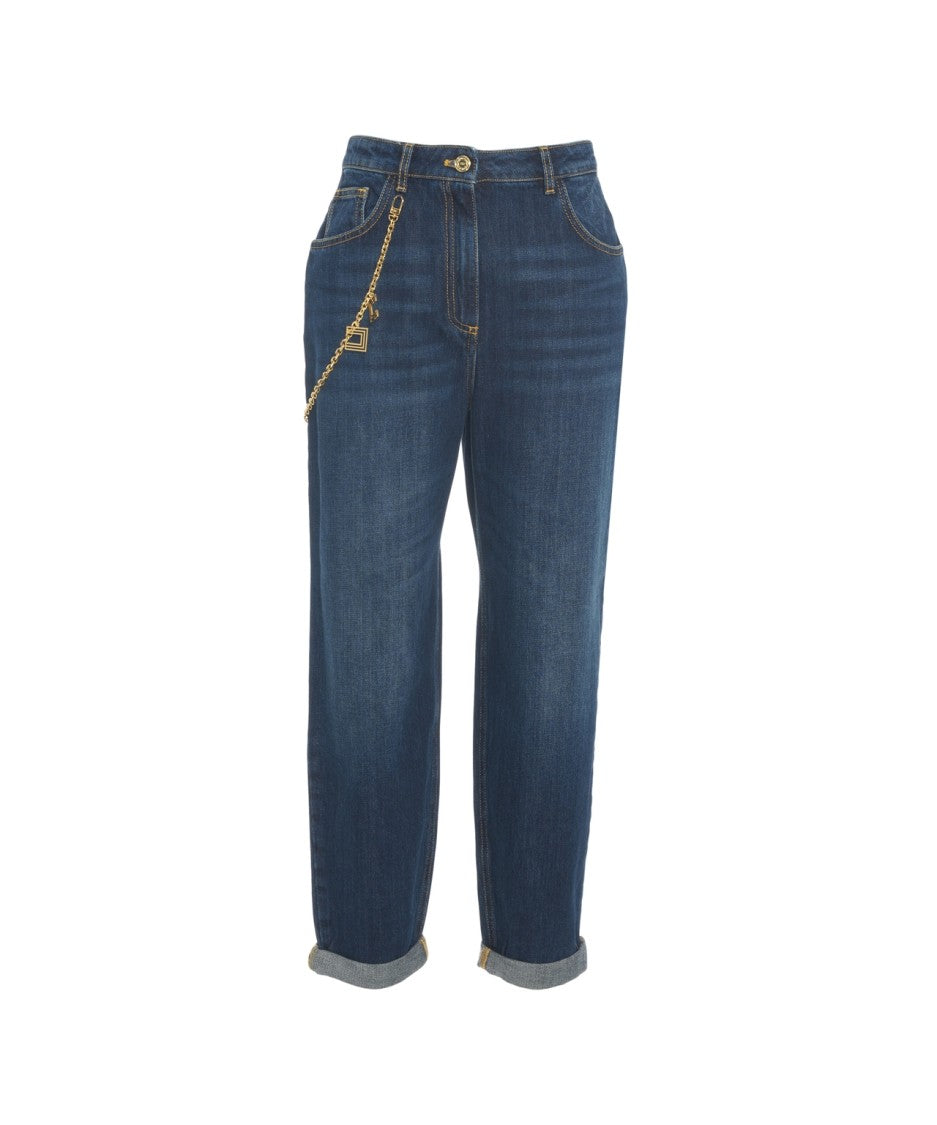 Elisabetta Franchi Chain Detail Jeans
