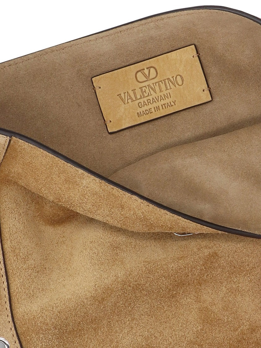 Valentino Garavani Structured Beige Handbag With Minimalist Aesthetic
