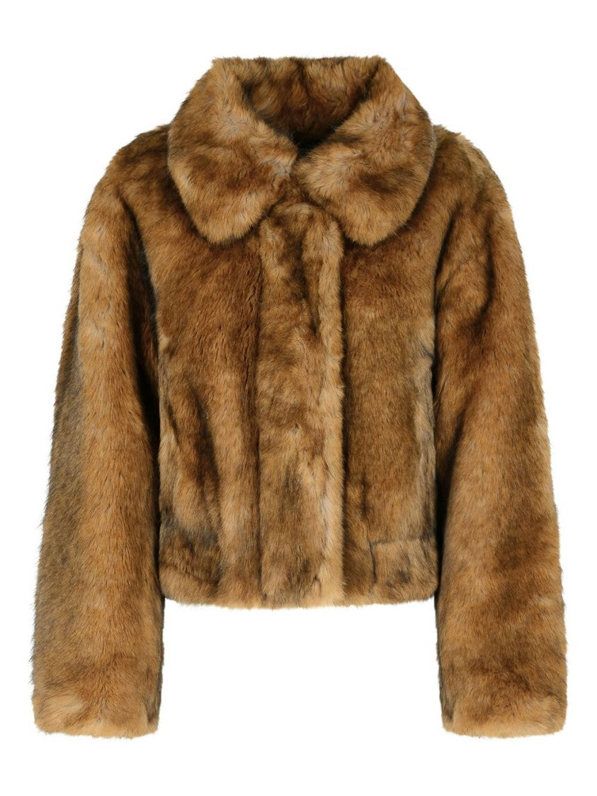 Stand Studio Cropped Faux Fur Jacket