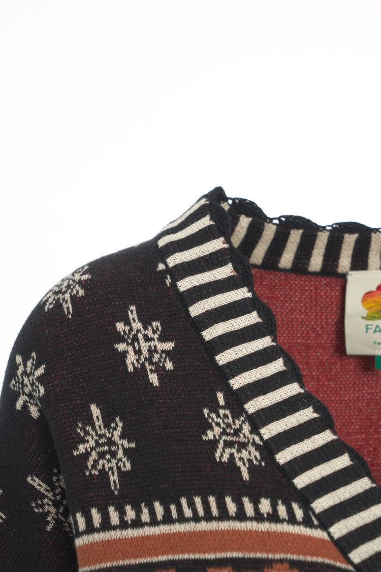 Farm Rio Ethnic-Pattern Cardigan With V-Neck